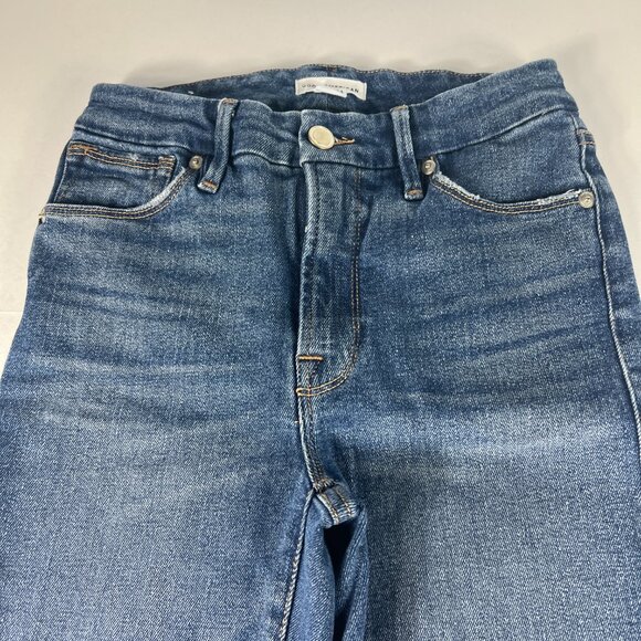 Good American Jeans Women's Measured 25x26 Good Legs Cigarette Blue Denim Tag 24 - Picture 2 of 16
